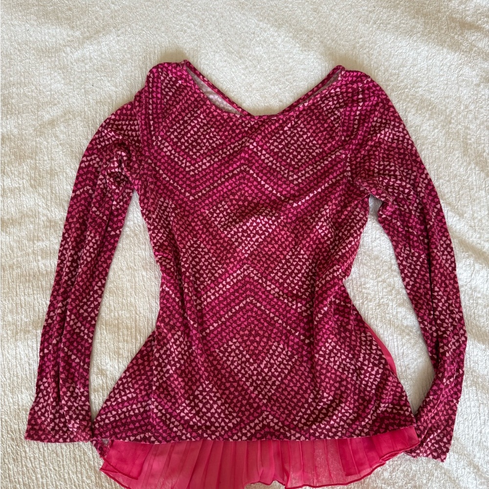 Abercrombie Kids Pink Patterned Long Sleeve Top